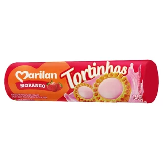 Biscoito Marilan Tortinha Morango 140g - Embalagem com 36 Unidades em Oferta na Shopee