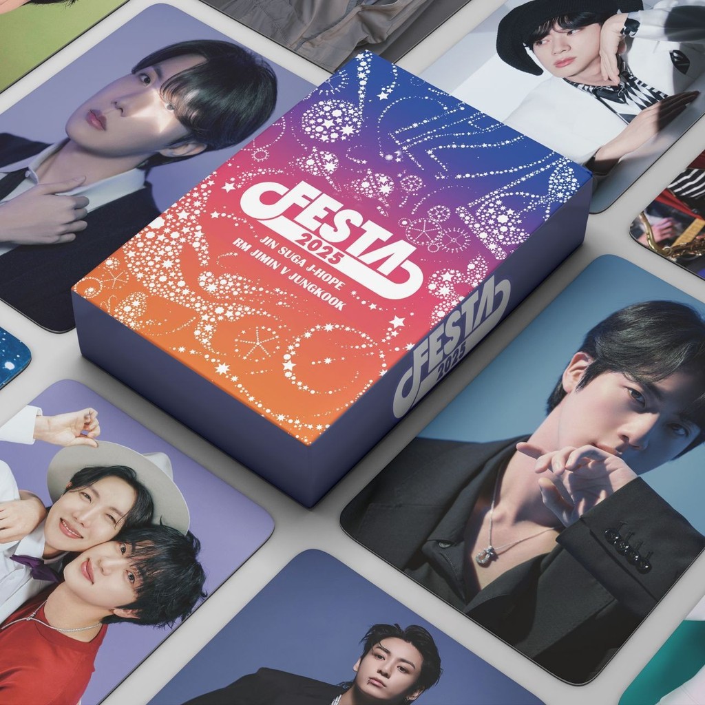 55pcs/Box BTS Photocard 2025FESTA 12o Álbum KPOP LOMO Cartão