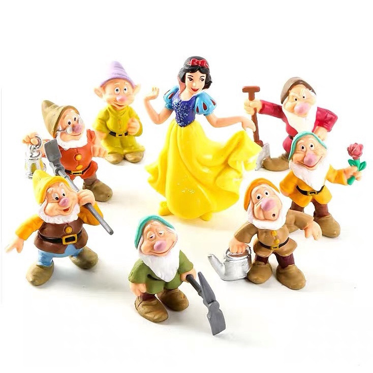8Pcs/Conjunto Boneco de Ação do Filme Disney Branca de Neve e os Sete ...