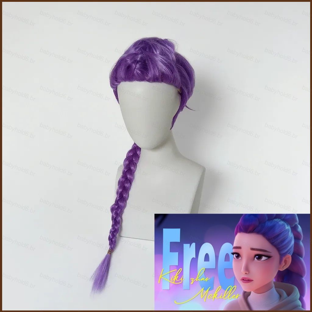 BH Skpop Demon Hunters HUNTR/X Rumi Peruca cosplay Anime Cabelo Festa ...