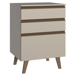 Balcão de Cozinha 60 cm 3 Gavetas Com Pés Crema Nice Madesa em Oferta na Shopee