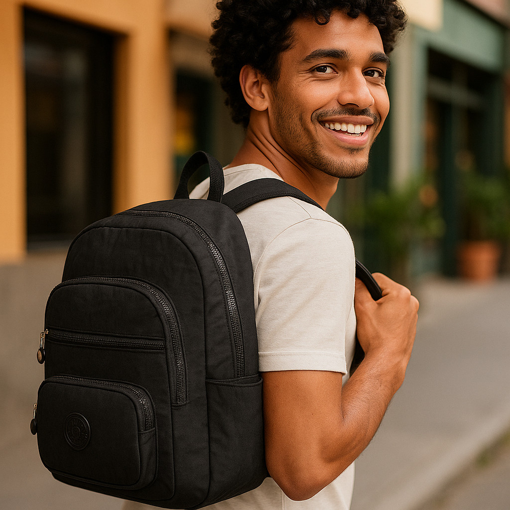 Imagem do produto Mochila Unissex Colorida Notebook Faculdade Alça Reforçada 3