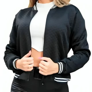 Jaqueta Esportiva Preta Feminina - Bqd