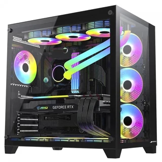 Gabinete Gamer SuperFrame Cube Mid Tower Vidro Temperado ATX