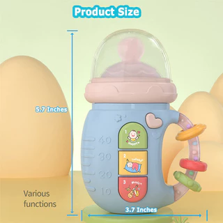 Bebê Musical Biberão Pacifier Recém-Nascido Teether Soft Rattles Educacional Brinquedos De Móveis 0-12M Música Vocal Suavizante
