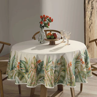 Toalha De Mesa Digital Redonda Limpa Facil Estampada 1,80m