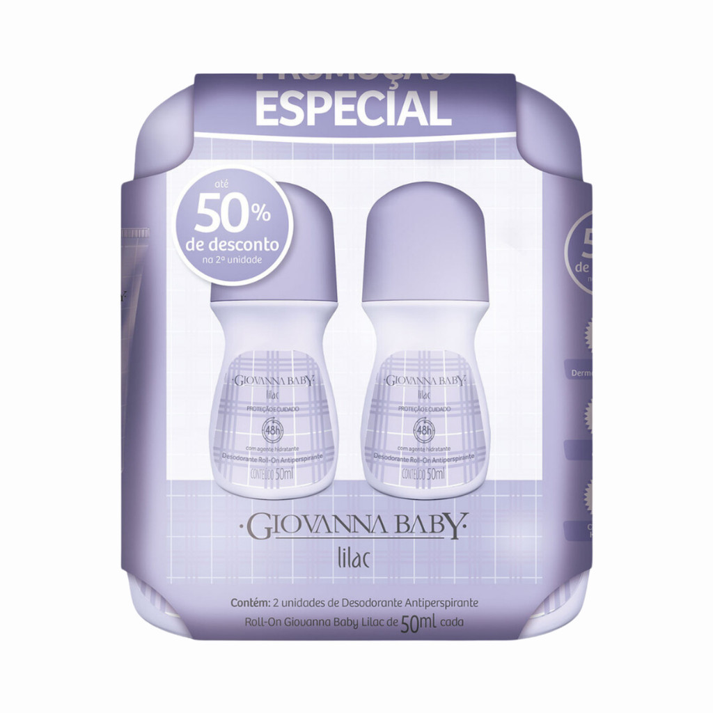 Desodorante 2 Uni Lilac 50ml Giovanna Baby 48h Proteção