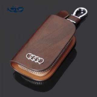 Tampa da chave do carro Audi para A6L A3 A5 A7 A8L Q5 Q7 S5 S6 Chaves Suporte de couro inteligente Remote Case Fob Keychain Bag 2024