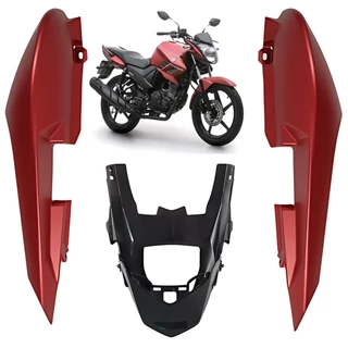 KIT RABETA COMPLETA LATERAL TRASEIRA VERMELHO FOSCO FAZER 150 2019 2022
