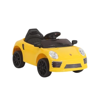 Carrinho p/ Criança Mini 12v Amarelo Controle 2em1 Pedal Led