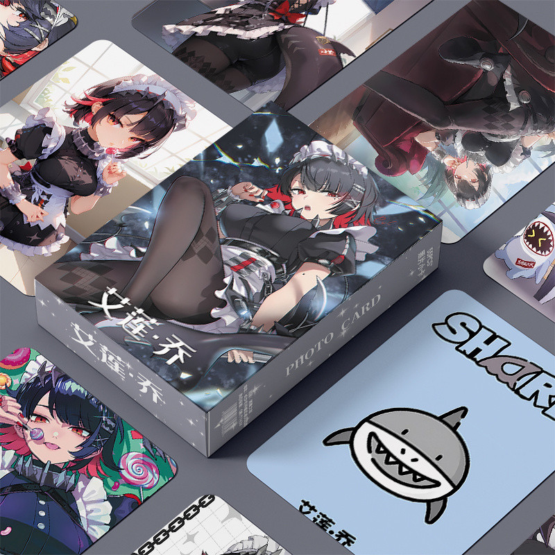 [Em Stock]Anime 55pcs Zenless Zone Zero Ellen Joe Laser LOMO Card Ellen Joe Arredores De Cartão Pequeno Em Uma Caixa De Três Polegadas