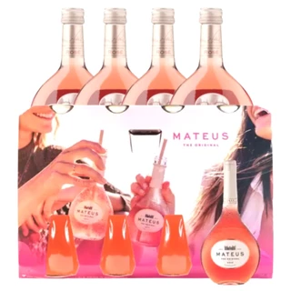 VINHO PORTUGUES MATEUS 187ML ROSE KIT COM 4