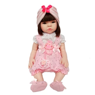 Boneca Bebê Mamãe Reborn Realista + Chupeta Imã