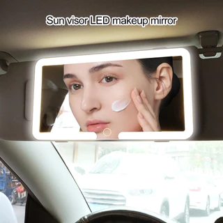 Garonne-Espelho De Vaidade Para Viseira Solar De Carro Com 3 Modos De Luz , Controle De Toque Regulável , Recarregável , Sem Brilho , Maquiagem LED