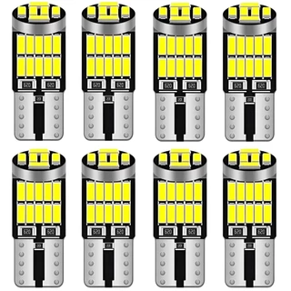 Kit 08 Lampadas Pingo 26 Led T10 Bem Forte Lanterna Meia Luz 5w - Atacado
