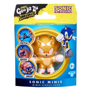 Mini Boneco Elástico do Super Sonic (Novo)- Goo Jit Zu Sonic