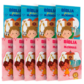 KIt 10 Bíblias Infantil - Meninas e Meninos
