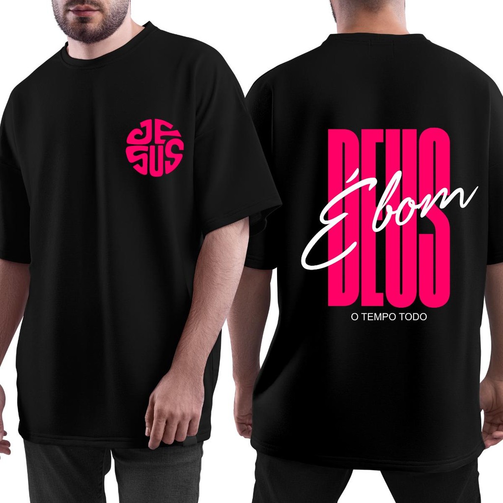 Camiseta Cristã Oversized Personalizada Exclusiva | Shopee Brasil