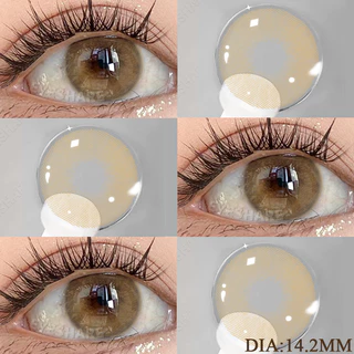 Eyeshare14.2 Mm Lentes De Contato Coloridas Para Alunos Naturais De Cor Clara Uso Anual Dos Olhos 1 Par em Oferta na Shopee