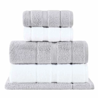 Jogo de Toalhas de Banho com 05 Peças Vision Dual Air Branca e Prata - Buddemeyer em Oferta na Shopee