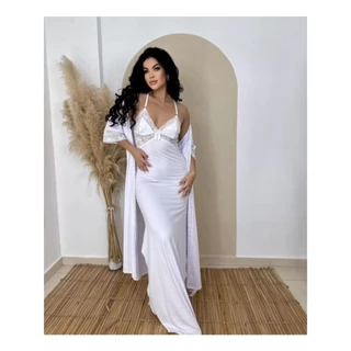 Camisola Longa Feminina Em Renda Microfibra Sensual Sem Bojo em Oferta na Shopee