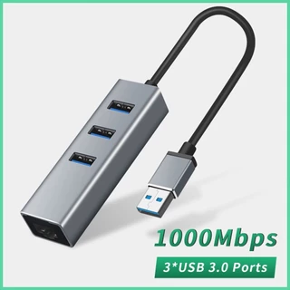 Adaptador De Rede USB 2.0 HUB Para Ethernet 10/100Mbps Rj45 Com 3 Portas USB2.0 Divisor Notebook PC Acessórios Computador Portátil
