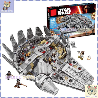 Star Wars Series Millennium Falcon Han Solo Chewbacca Rey 75105 Modelo De Bloco De Construção Kids Toys Brinquedos Para Meninos E Meninas Presentes