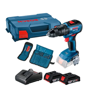 Furadeira Parafusadeira Impacto 1/2" GSB18V-50 com maleta e brocas Bosch