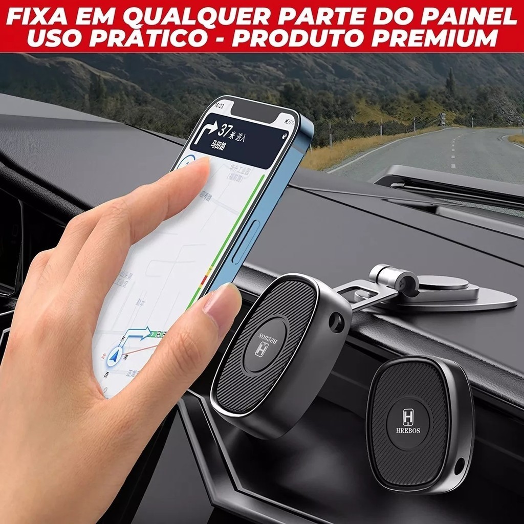 Suporte Celular Automotivo Veicular Magn Tico Painel Carro Shopee Brasil