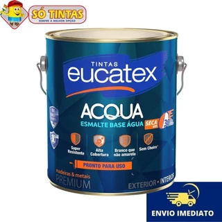 Tinta Esmalte Sintético Acqua Base Água Premium 3,6 Litros Eucatex Branco Brilhante