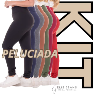 Kit 2 Calça Legging Flanelada Grossa Forrada Leg Peluciada Costura Reforçada Térmica em Oferta na Shopee