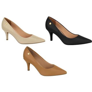 Scarpin Vizzano Salto Fino Médio Pelica Clássico Elegante - 1185702