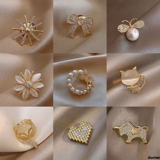 Broche De Pérola Simples Ladies Pearl Rhinestone Moda Barroca Elegante Borboleta Festa De Casamento