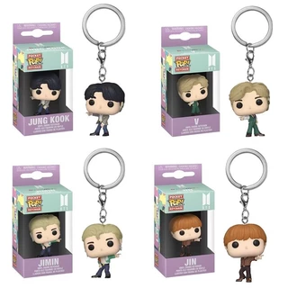 Moda Coréia BT21 Chaveiro PVC Personagem JUNG KOOK JIMIN V BTS Ação Figura Doll Ornaments Original