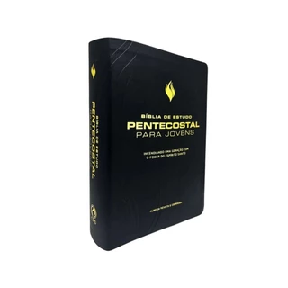 Bíblia de Estudo Pentecostal para Jovens | ARC | Capa Luxo Preta | Cpad em Oferta na Shopee
