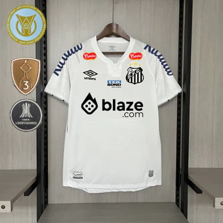 24-25 Santosu Patrocinador Longe Camisa Branca de Futebol