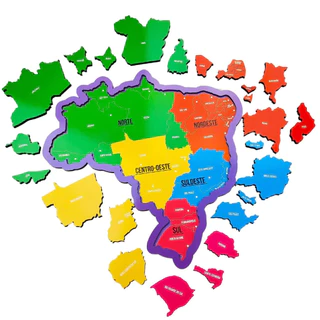 Quebracabeca mapa do Brasil 7002 em Oferta na Shopee