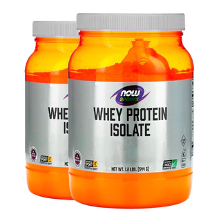 Kit 2x Whey Protein Isolado Now Foods 544g Sem Sabor Importado/Made in Usa