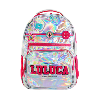 Mochila Escolar Holográfica da Luluca de Alça de Costas