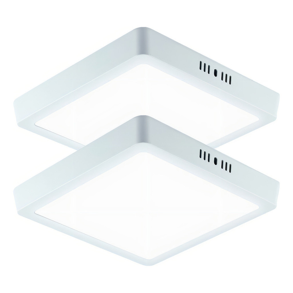 Kit 02 Painel Plafon Sobrepor 25w Led Quadrado Cor Branco Frio 110v/220v (bivolt)