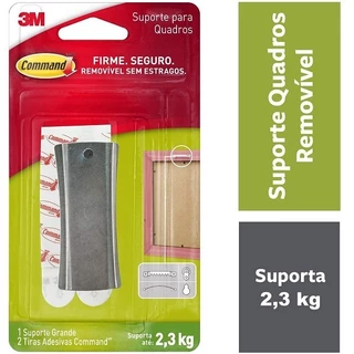 Gancho para Quadros Command AÇO Grande ATE 2,3KG 3M