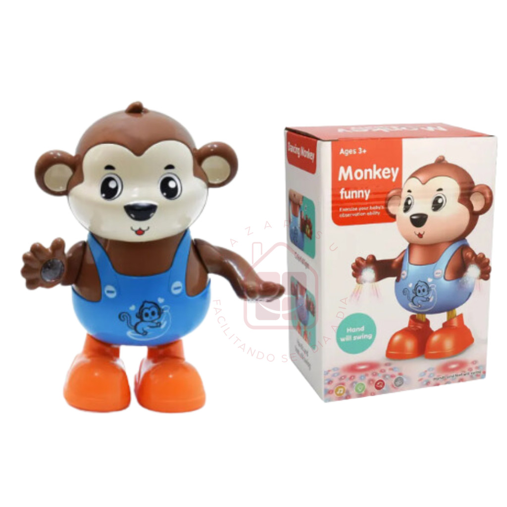 Brinquedo Macaco Dançarino Divertido Com Luzes Coloridas E Som - 99Toys ...