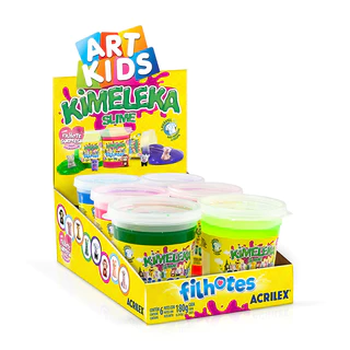 Kimeleka Slime Art Kids Filhotes Surpresa 180g com 6 unidades Acrilex