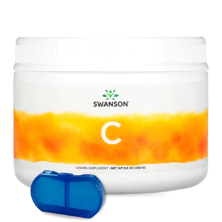 Vitamina C-1000 e Rosa Mosqueta Swanson 250 g + Porta Cápsulas