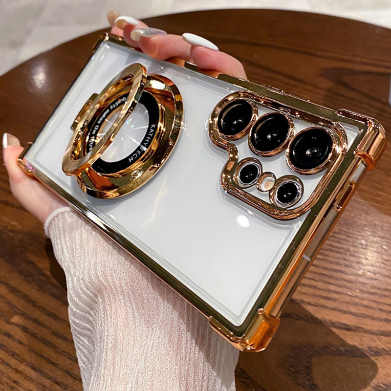 Estojo Protetor Magnético Transparente Para Samsung Galaxy S24 S23 S22 Plus S24ultra S23ultra S22Ultra Ultra