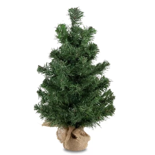 Mini Árvore de Natal Imperial 60cm com 67 Galhos Base Juta
