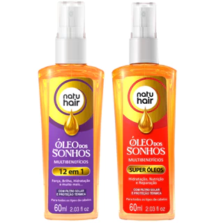 Kit Óleo dos sonhos 12 em 1 + Óleo dos sonhos Super Óleos Natuhair 60ml