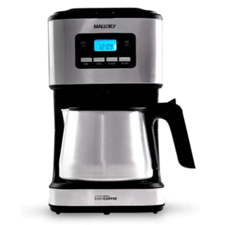 Cafeteira Elétrica Programavel Mallory 1,5 Litros Easy Coffee Preto e Inox - 127V/220V em Oferta na Shopee
