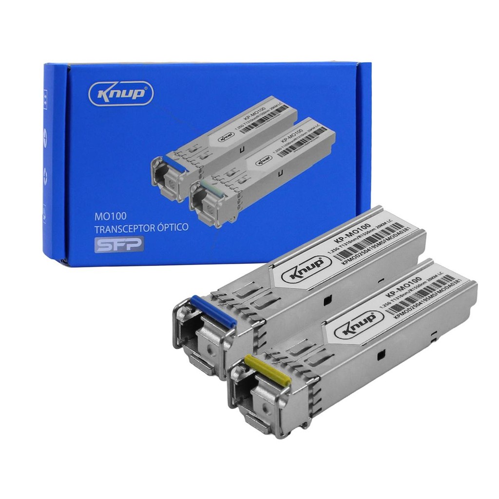 Transceptor Óptico SFP SC 20km 1,25Gbps Alta Velocidade Plug And Play ...