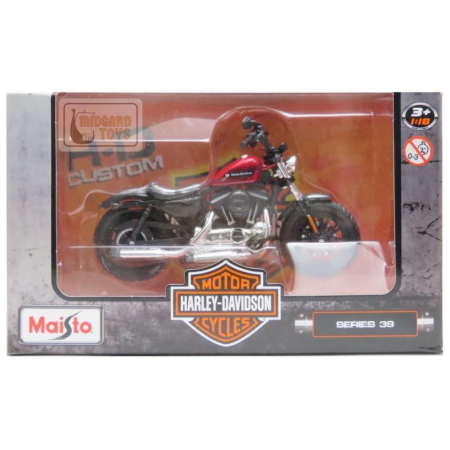 Moto Harley Davidson - HD Custom - 1/18 - Maisto | Shopee Brasil